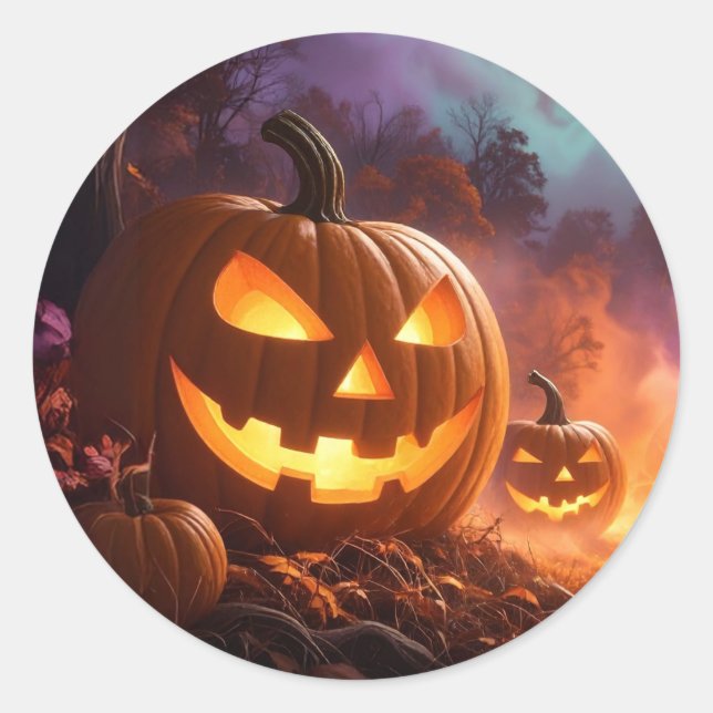 Sticker Rond Halloween Trick ou Treat (Devant)