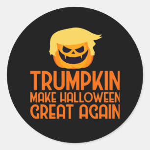Sticker Rond Halloween Trumpkin rendre Halloween grand à nouvea