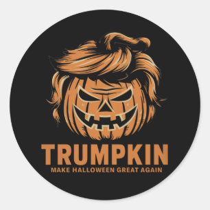 Sticker Rond Halloween Trumpkin rendre Halloween grand à nouvea