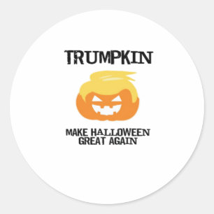 Sticker Rond Halloween Trumpkin V3