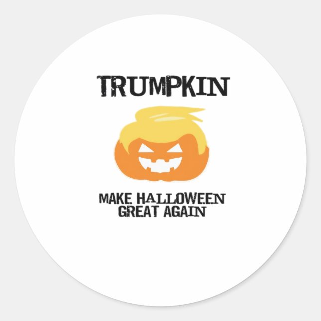 Sticker Rond Halloween Trumpkin V3 (Devant)