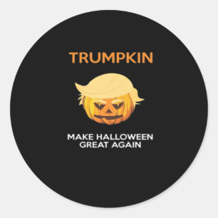 Sticker Rond Halloween Trumpkin V4