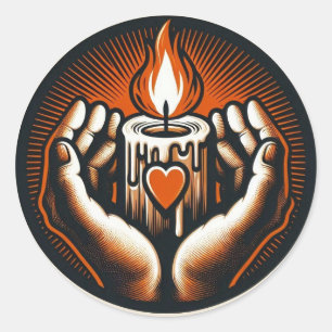 Sticker Rond Halloween vintage