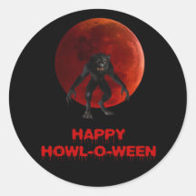 Halloween Werewolf Lycan Lune de sang rouge goutte