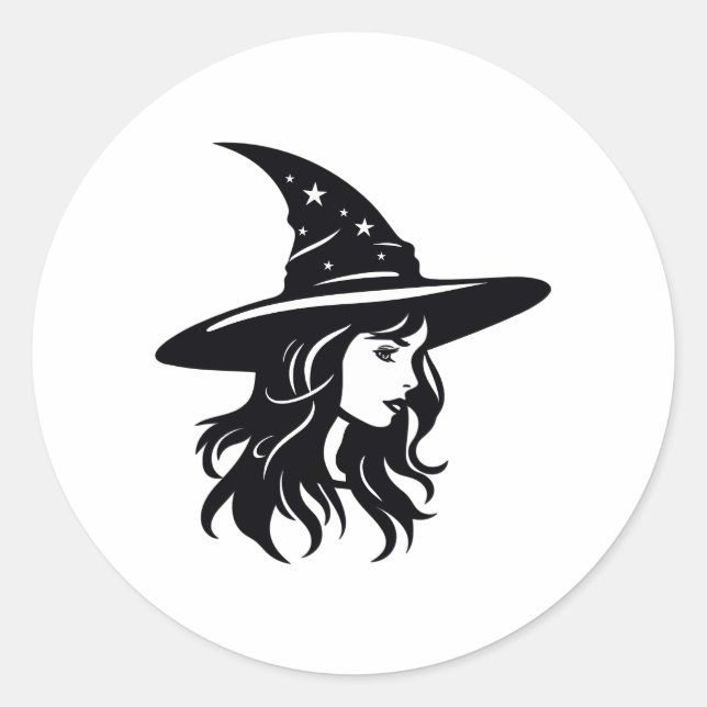 Sticker Rond Halloween Witch (Devant)