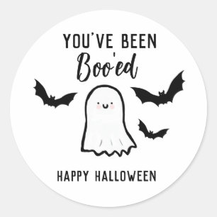 Sticker Rond Halloween You Been Boo ed