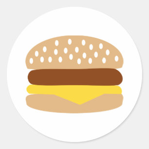 Sticker Rond Hamburger