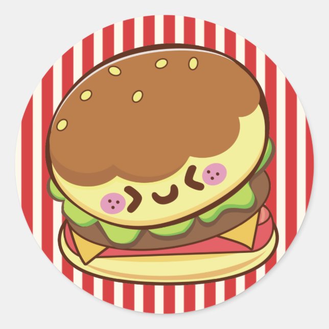 Sticker Rond Hamburger (Devant)