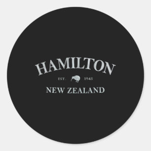 Sticker Rond Hamilton Nouvelle-Zélande Hamilton Nz Impression G