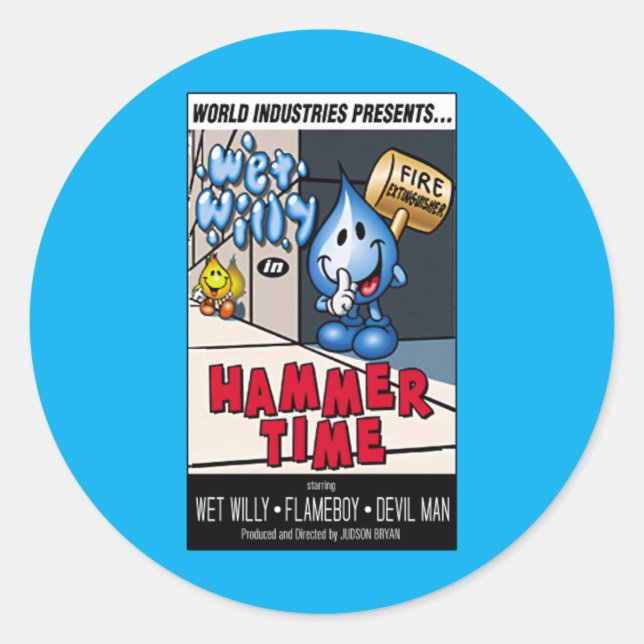 Sticker Rond Hammer Time World Industries (Devant)