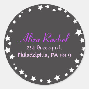 Sticker Rond HAMSA BEAUTY Bat mitzvah Invitation