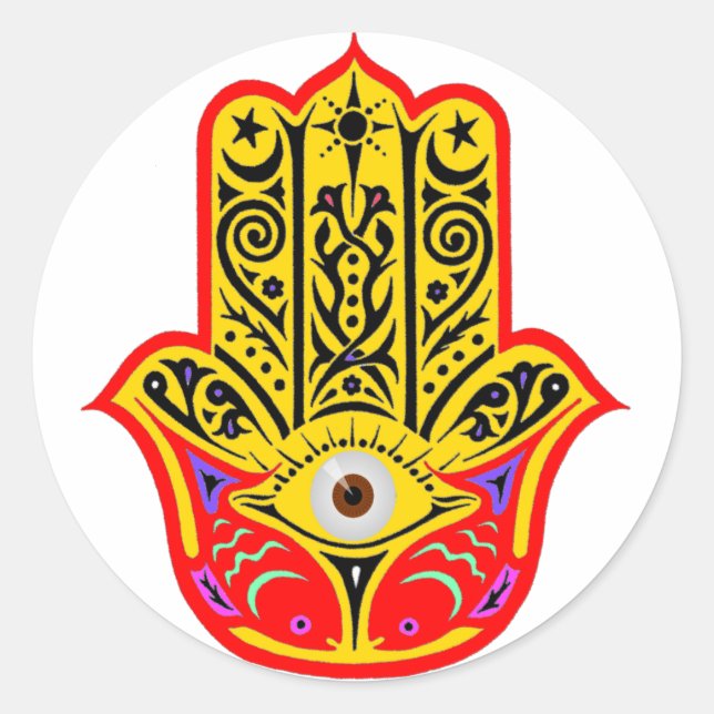 Sticker Rond Hamsa - Magic Hamsa (Devant)