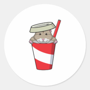 Sticker Rond Hamster