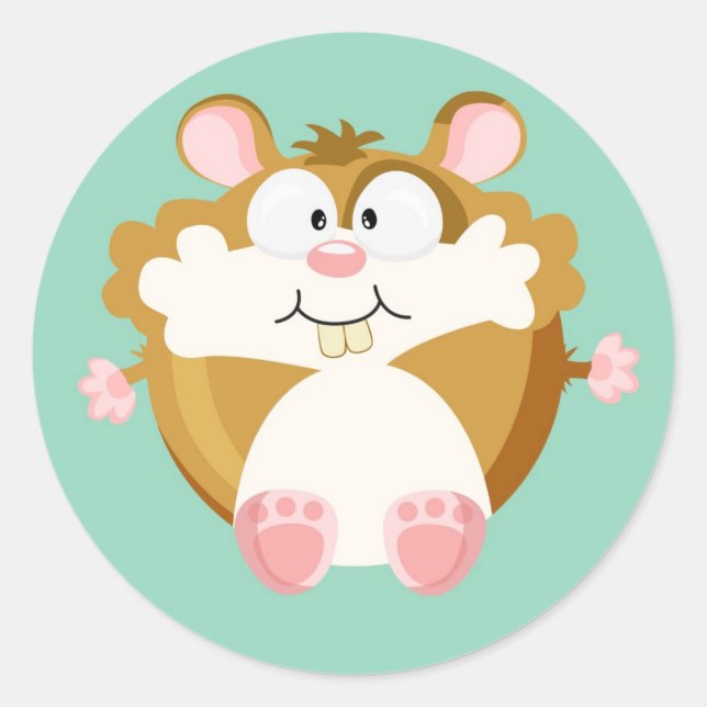 Sticker Rond hamster de cercle mignon (Devant)
