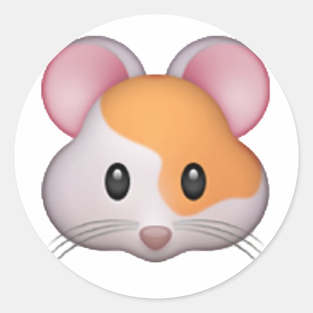 Sticker Rond Hamster - Emoji (Devant)