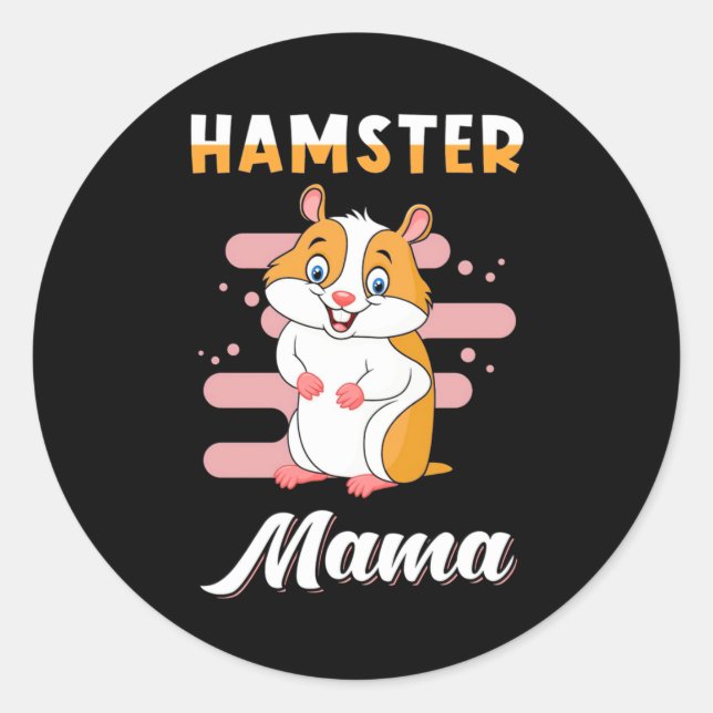 Sticker Rond Hamster Mama (Devant)
