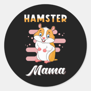 Sticker Rond Hamster Mama