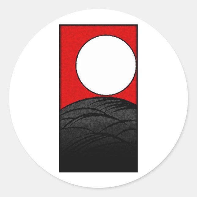 Sticker Rond hanafuda carte japonaise (JAPON KYOTO) (Devant)