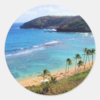 Sticker Rond Hanauma Bay, Honolulu, Oahu, Hawaii View