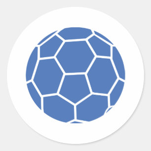 Sticker Rond handball bleu