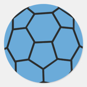 Sticker Rond handball bleu