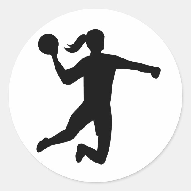 Sticker Rond Handball féminin (Devant)