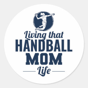 Sticker Rond Handball Maman Fête des mères