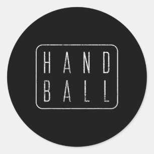 Sticker Rond Handball Vintage Joueur cadeau Tee