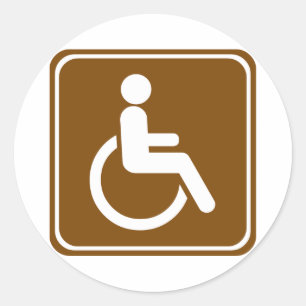 Sticker Rond Handicap Accessible - Équipements Récréatifs