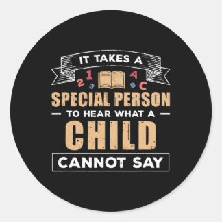 Sticker Rond Handicap d'assistance diagnostique inspirationnel 