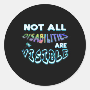 Sticker Rond Handicap Les enfants ne sont pas tous visibles