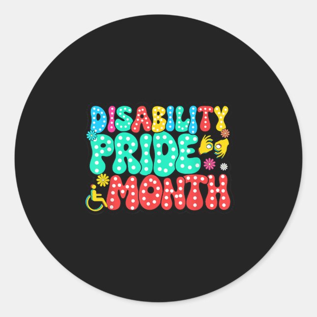 Sticker Rond Handicap Mois Mois Sensibilisation Handicap N'Est  (Devant)