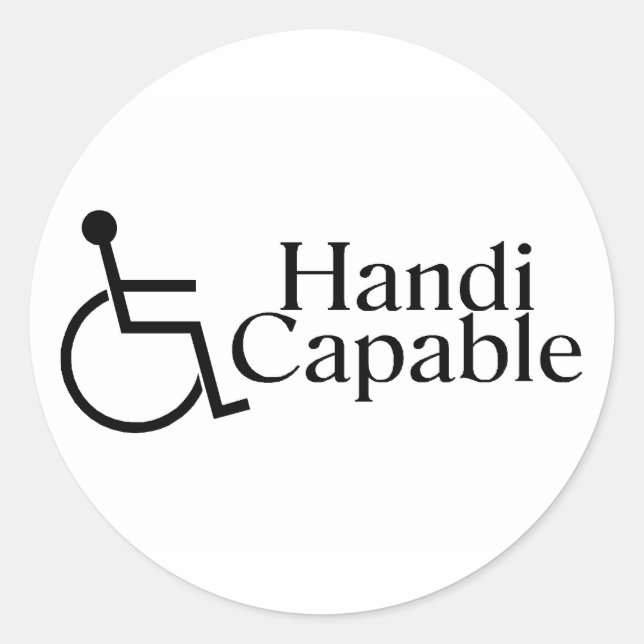 Sticker Rond Handicapable (Devant)