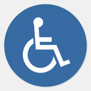 Sticker Rond Handicapé