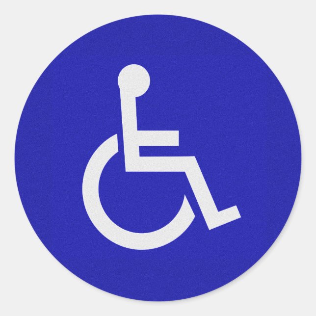 Sticker Rond Handicapés handicapés (Devant)