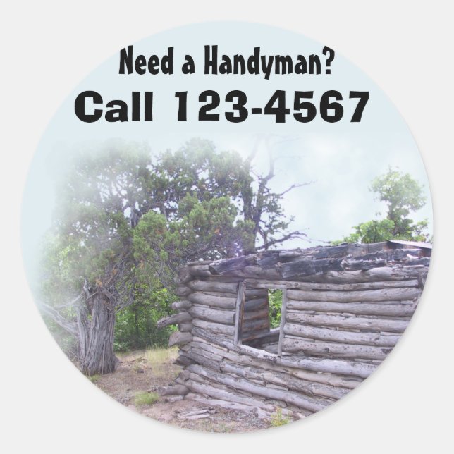 Sticker Rond Handyman (Devant)