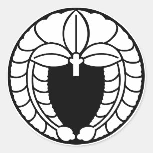 Sticker Rond Hanging wisteria in rice cake