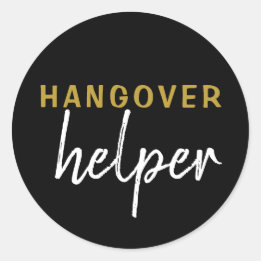 Sticker Rond Hangover Helper Mariage Bachelorette Favoriser Sti