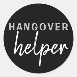 Sticker Rond Hangover Helper Mariage Bachelorette Favoriser Sti