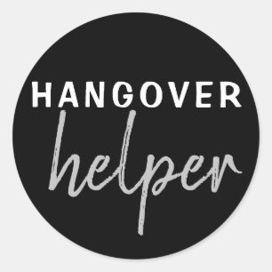 Sticker Rond Hangover Helper Mariage Bachelorette Favoriser Sti