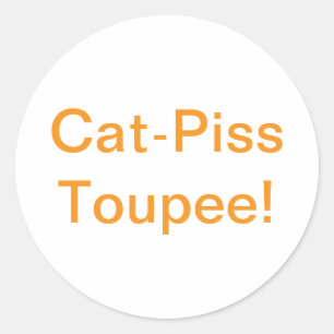 Sticker Rond Hankamer Artjunkhaus cat-piss Toupee Splash-Art Cl