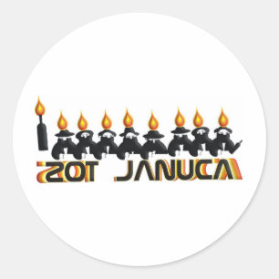 Sticker Rond Hanoukka