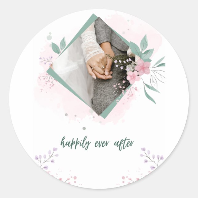 Sticker Rond happily ever after (Devant)