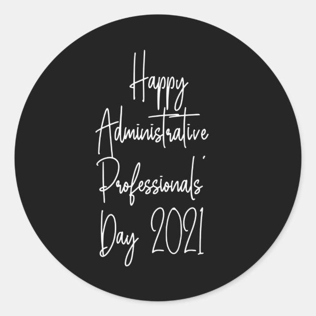 Sticker Rond Happy Administrateurs professionnels jour 2021 adm (Devant)