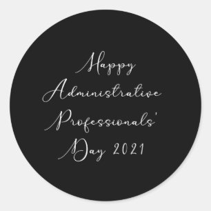 Sticker Rond Happy Administrateurs professionnels jour 2021 adm