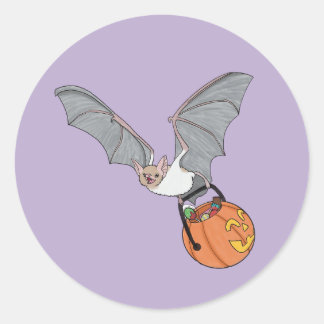 Sticker Rond Happy Bat