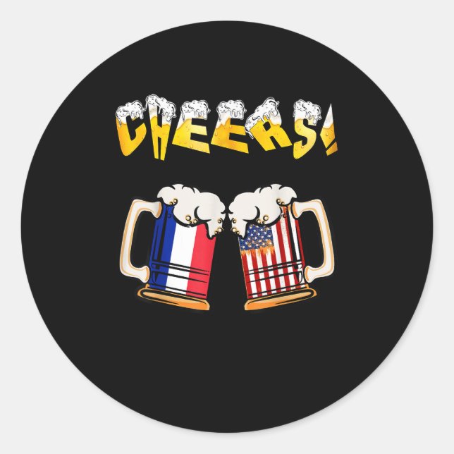 Sticker Rond Happy Beer Lovers Day Cool Papa Mom Needs A Beer  (Devant)