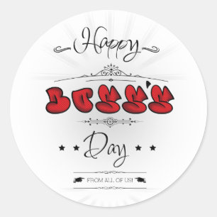 Sticker Rond Happy Boss's Day