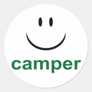 Sticker Rond Happy Camper