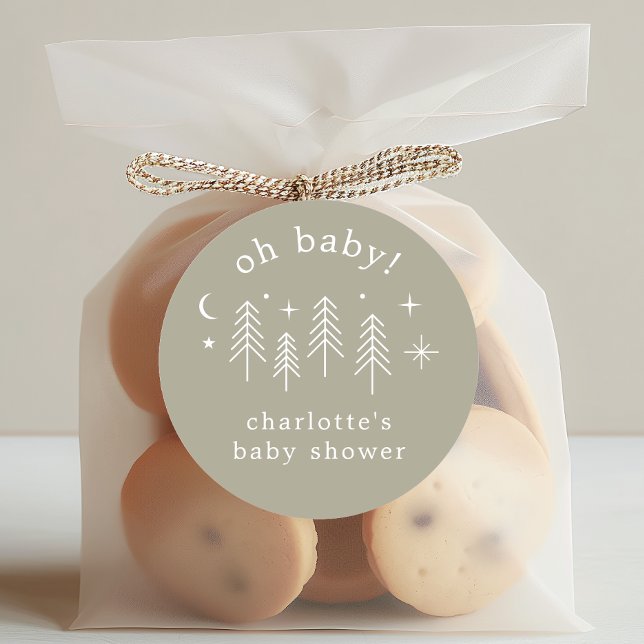 Sticker Rond Happy Camper C'est un garçon (Créateur téléchargé)